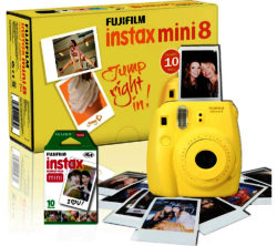 FUJIFILM  Instax Mini 8 Instant Camera & 10 Shot Bundle - Yellow